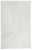 Homeroots 4' X 6' White Shag Area Rug White Polyester 514274