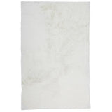 Homeroots 7' X 10' White Shag Area Rug White Polyester 514276