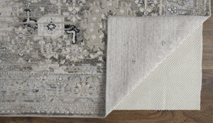 HomeRoots 12' Abstract Distressed Area Rug in Gray, Silver, and Black - Modern Design for Stylish Living Spaces 12' X 15' 514306