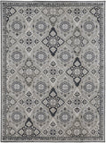 Homeroots 4' X 6' Gray And Black Abstract Power Loom Non Skid Area Rug  Polyester 514307