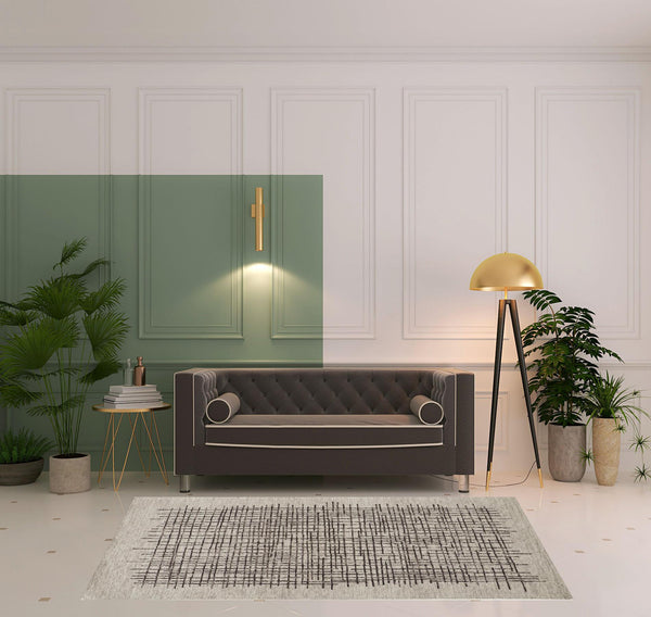 Homeroots 5' X 8' Tan And Brown Wool Plaid Tufted Handmade Stain Resistant Area Rug Tan,Brown Wool 514317