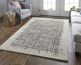 Homeroots 5' X 8' Tan And Brown Wool Plaid Tufted Handmade Stain Resistant Area Rug Tan,Brown Wool 514317