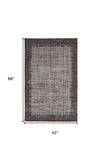 Homeroots 4' X 6' Brown And Ivory Wool Plaid Tufted Handmade Stain Resistant Area Rug Brown,Ivory Wool 514323