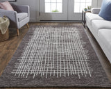 Homeroots 4' X 6' Brown And Ivory Wool Plaid Tufted Handmade Stain Resistant Area Rug Brown,Ivory Wool 514323