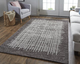 Homeroots 4' X 6' Brown And Ivory Wool Plaid Tufted Handmade Stain Resistant Area Rug Brown,Ivory Wool 514323