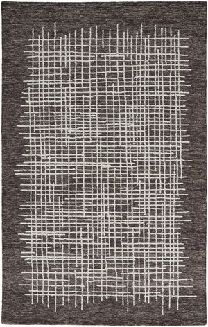 Homeroots 4' Invigorating Tan And Brown Wool Plaid Handmade Area Rug - Stain Resistant For Stylish Living Spaces 5' X 8' Wool 514324