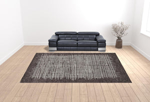 Homeroots 12' X 15' Brown And Ivory Wool Plaid Tufted Handmade Area Rug Brown,Ivory Wool 514328