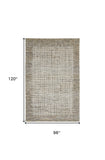 Homeroots 8' X 10' Tan And Ivory Wool Plaid Hand Tufted Area Rug Tan,Ivory Wool 514332