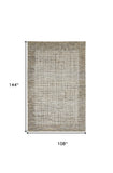 Homeroots 9' X 12' Tan And Ivory Wool Plaid Tufted Handmade Stain Resistant Area Rug Tan,Ivory Wool 514333