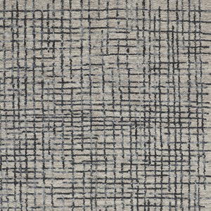 Homeroots 4' X 6' Gray Black And Tan Wool Crosshatch Hand Tufted Area Rug Gray,Black,Tan Wool 514337