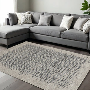 HomeRoots 4' Handmade Tufted Wool Area Rug in Tan and Brown Plaid – Stain-Resistant for Homes with Kids & Pets 9' X 12' 514340