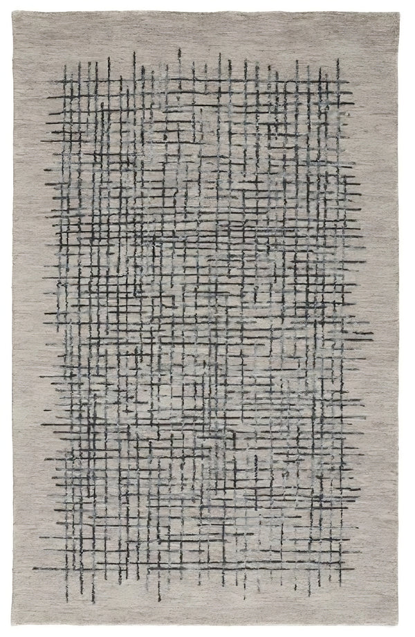 Homeroots 12' X 15' Gray Black And Tan Wool Plaid Tufted Handmade Area Rug Gray,Black,Tan Wool 514342