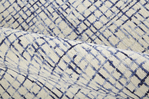 Homeroots 4' Invigorating Tan And Brown Wool Plaid Handmade Area Rug - Stain Resistant For Stylish Living Spaces 8' X 10' Wool 514353