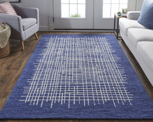 HomeRoots 4' Handmade Tufted Wool Area Rug in Tan and Brown Plaid – Stain-Resistant for Homes with Kids & Pets 8' X 10' 514360