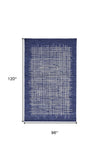 Homeroots 8' X 10' Blue And Ivory Wool Plaid Hand Tufted Area Rug Blue,Ivory Wool 514360