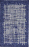 Homeroots 12' X 15' Blue And Ivory Wool Plaid Tufted Handmade Area Rug Blue,Ivory Wool 514363