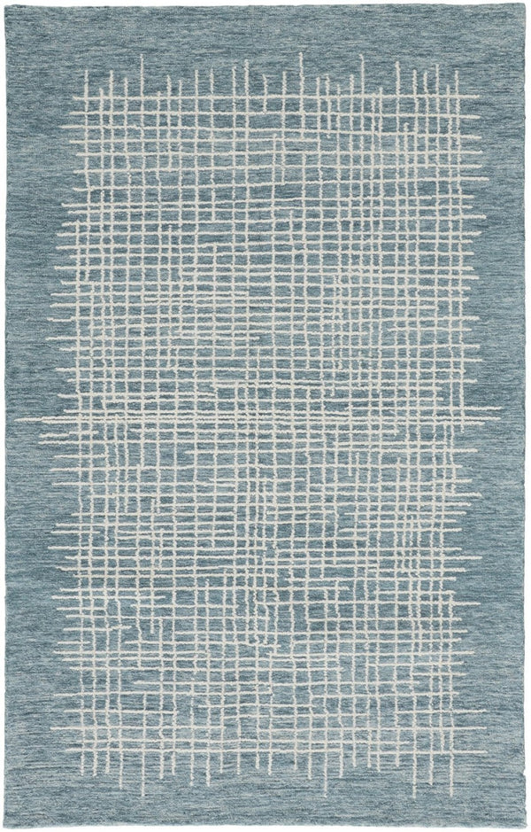 HomeRoots 4' Handmade Tufted Wool Area Rug in Tan and Brown Plaid – Stain-Resistant for Homes with Kids & Pets 4' X 6' 514365