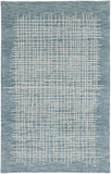 Homeroots 4' X 6' Blue And Ivory Wool Plaid Tufted Handmade Stain Resistant Area Rug Blue,Ivory Wool 514365