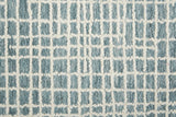 Homeroots 5' X 8' Blue And Ivory Wool Plaid Tufted Handmade Stain Resistant Area Rug Blue,Ivory Wool 514366