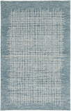 Homeroots 8' X 10' Blue And Ivory Wool Plaid Tufted Handmade Stain Resistant Area Rug Blue,Ivory Wool 514367