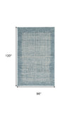 Homeroots 8' X 10' Blue And Ivory Wool Plaid Tufted Handmade Stain Resistant Area Rug Blue,Ivory Wool 514367