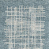 Homeroots 8' X 10' Blue And Ivory Wool Plaid Tufted Handmade Stain Resistant Area Rug Blue,Ivory Wool 514367