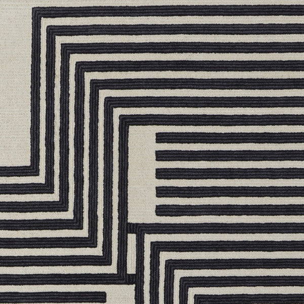 HomeRoots 4' Gray and Black Abstract Geometric Wool Area Rug – Hand-Tufted Artisan Design for Modern Spaces 10' X 14' 514383