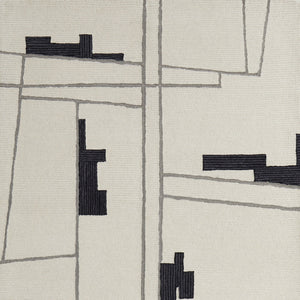 Homeroots 8' X 10' Gray And Ivory Wool Abstract Hand Tufted Area Rug  Wool 514395