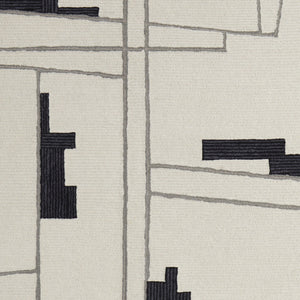 Homeroots 10' X 14' Gray And Ivory Wool Abstract Hand Tufted Area Rug  Wool 514397