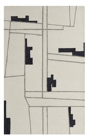 Homeroots 12' X 15' Gray And Ivory Wool Abstract Hand Tufted Area Rug  Wool 514398