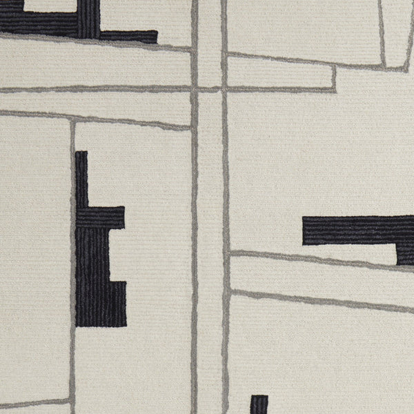 Homeroots 12' X 15' Gray And Ivory Wool Abstract Hand Tufted Area Rug  Wool 514398