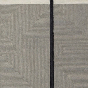 HomeRoots 4' Enhance Your Space with a Hand-Tufted Wool Abstract Geometric Area Rug in Black, Gray & Taupe 5' X 8' 514408