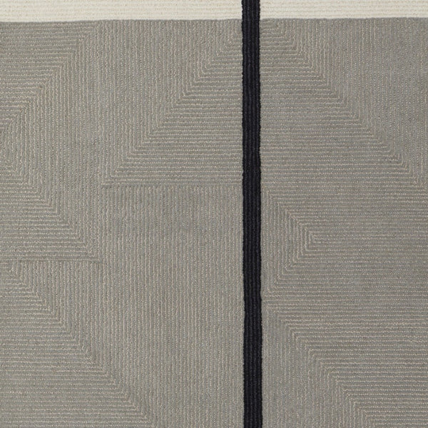 HomeRoots 4' Enhance Your Space with a Hand-Tufted Wool Abstract Geometric Area Rug in Black, Gray & Taupe 5' X 8' 514408
