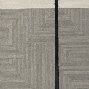 HomeRoots 4' Enhance Your Space with a Hand-Tufted Wool Abstract Geometric Area Rug in Black, Gray & Taupe 5' X 8' 514408