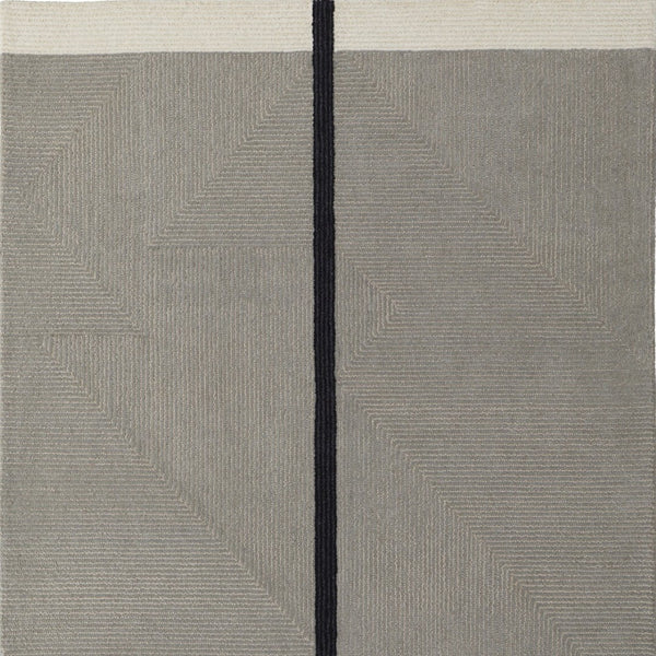 HomeRoots 4' Enhance Your Space with a Hand-Tufted Wool Abstract Geometric Area Rug in Black, Gray & Taupe 8' X 10' 514409