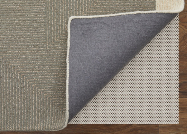 HomeRoots 4' Enhance Your Space with a Hand-Tufted Wool Abstract Geometric Area Rug in Black, Gray & Taupe 8' X 10' 514409