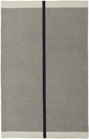HomeRoots 4' Enhance Your Space with a Hand-Tufted Wool Abstract Geometric Area Rug in Black, Gray & Taupe 9' X 12' 514410