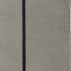 HomeRoots 4' Enhance Your Space with a Hand-Tufted Wool Abstract Geometric Area Rug in Black, Gray & Taupe 10' X 14' 514411