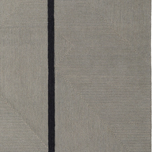 HomeRoots 4' Enhance Your Space with a Hand-Tufted Wool Abstract Geometric Area Rug in Black, Gray & Taupe 10' X 14' 514411