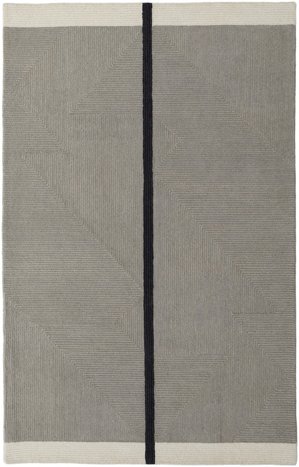 HomeRoots 4' Enhance Your Space with a Hand-Tufted Wool Abstract Geometric Area Rug in Black, Gray & Taupe 12' X 15' 514412