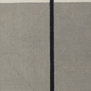 HomeRoots 4' Enhance Your Space with a Hand-Tufted Wool Abstract Geometric Area Rug in Black, Gray & Taupe 12' X 15' 514412