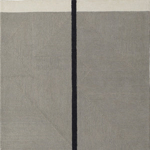 HomeRoots 4' Enhance Your Space with a Hand-Tufted Wool Abstract Geometric Area Rug in Black, Gray & Taupe 12' X 15' 514412