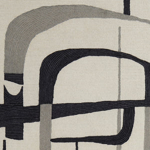 Homeroots 4' X 6' Gray And Ivory Wool Abstract Hand Tufted Area Rug  Wool 514414