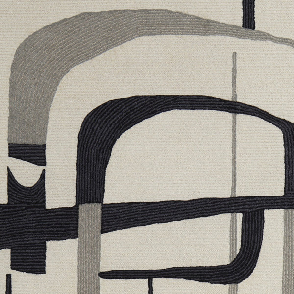 Homeroots 4' X 6' Gray And Ivory Wool Abstract Hand Tufted Area Rug  Wool 514414