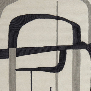 Homeroots 5' X 8' Gray And Ivory Wool Abstract Hand Tufted Area Rug  Wool 514415