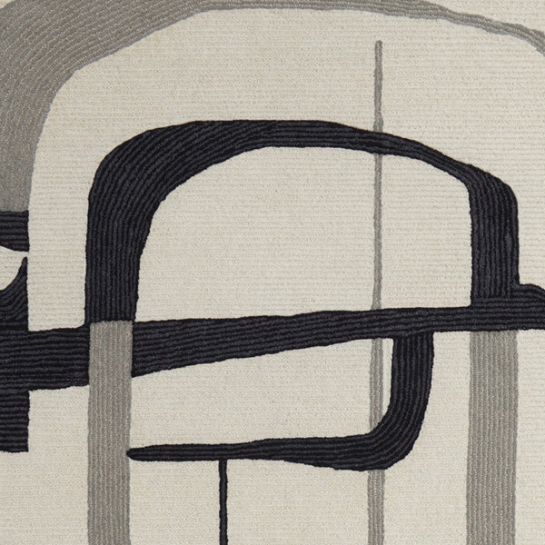 Homeroots 8' X 10' Gray And Ivory Wool Abstract Hand Tufted Area Rug  Wool 514416