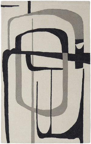 Homeroots 9' X 12' Gray And Ivory Wool Abstract Hand Tufted Area Rug  Wool 514417