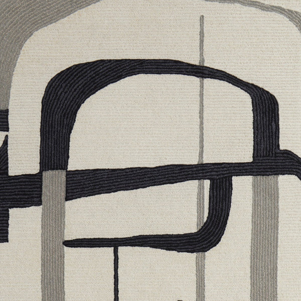 Homeroots 10' X 14' Gray And Ivory Wool Abstract Hand Tufted Area Rug  Wool 514418