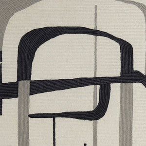 Homeroots 2' X 3' Gray And Ivory Wool Abstract Hand Tufted Area Rug  Wool 514420