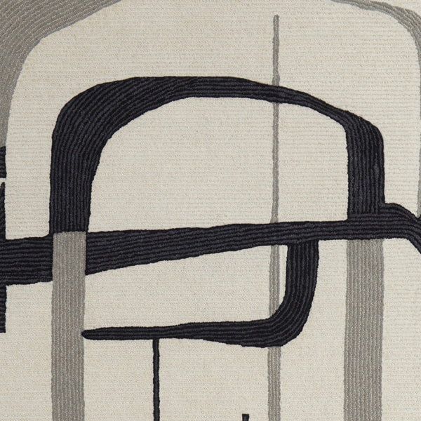 Homeroots 2' X 3' Gray And Ivory Wool Abstract Hand Tufted Area Rug  Wool 514420